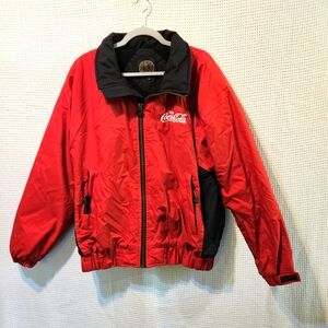 Stormtech Sz Lg Coca-Cola Red and Black Fleece Lined Winter Jacket